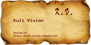 Kult Vivien névjegykártya